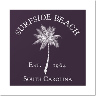 Surfside Beach South Carolina Vintage Palmetto Posters and Art